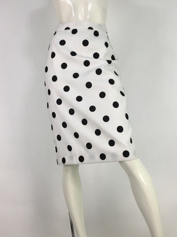 80s polka dot skirt