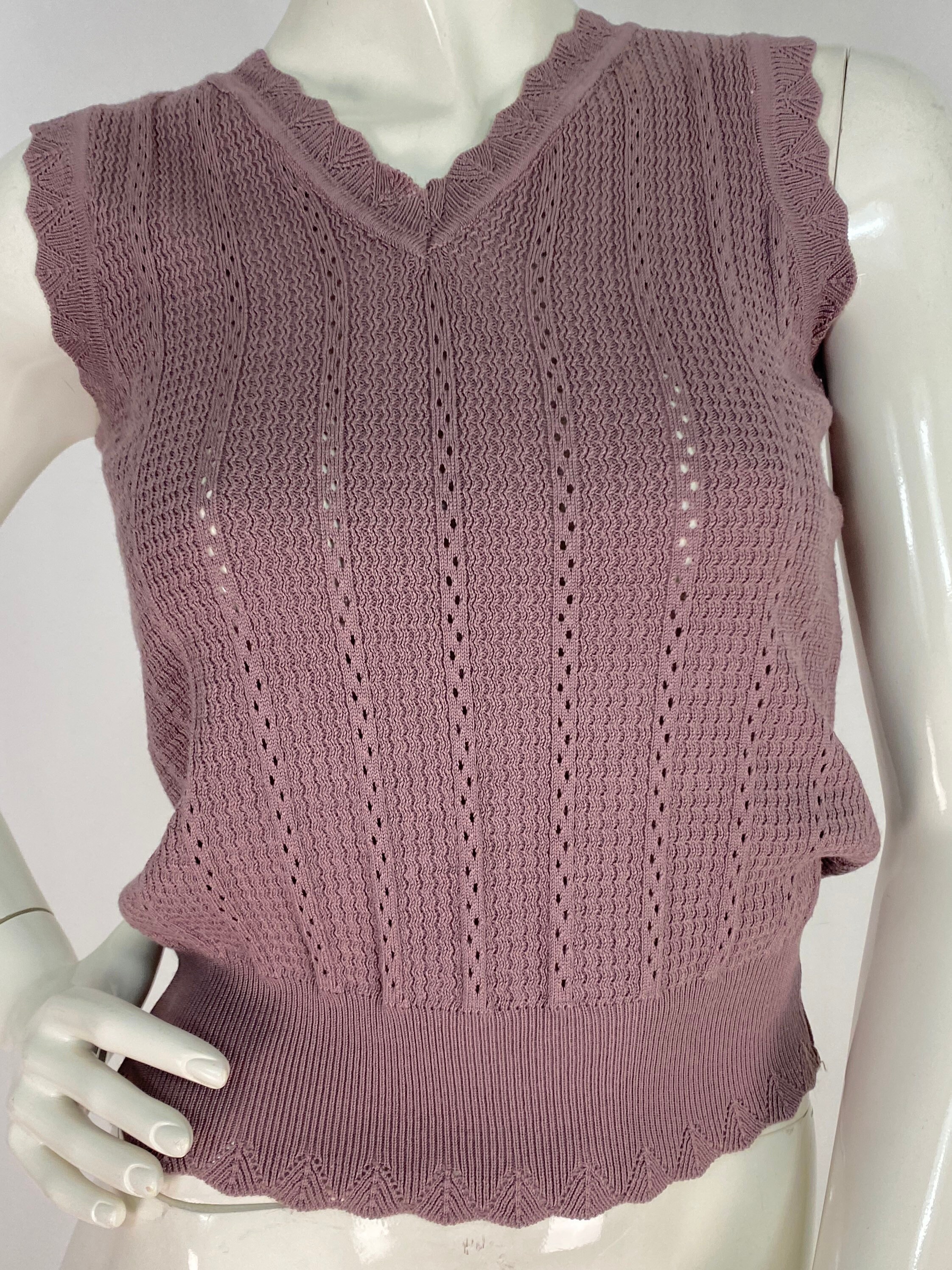 Vintage Top/mauve Sleeveless Top/knit Top - Etsy Australia