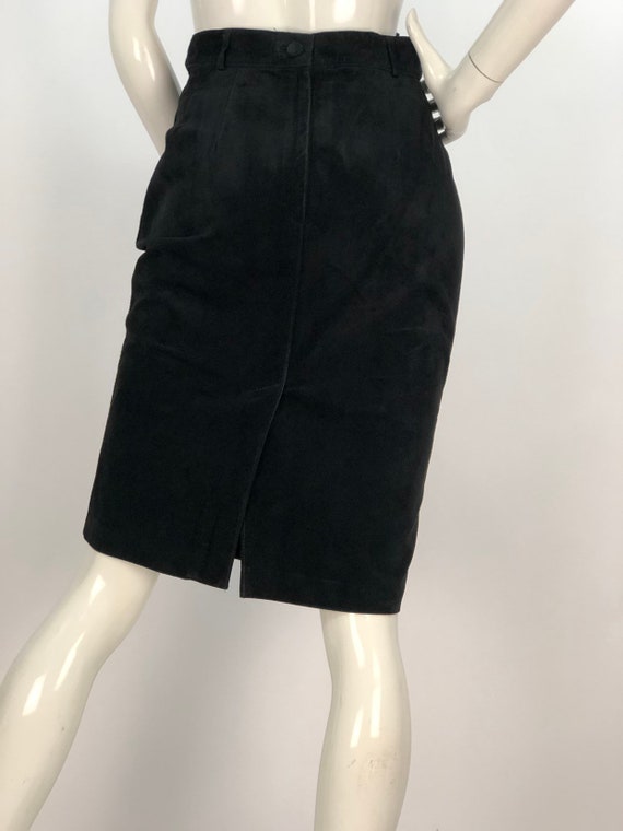 90s leather skirt/90s suede skirt - image 6