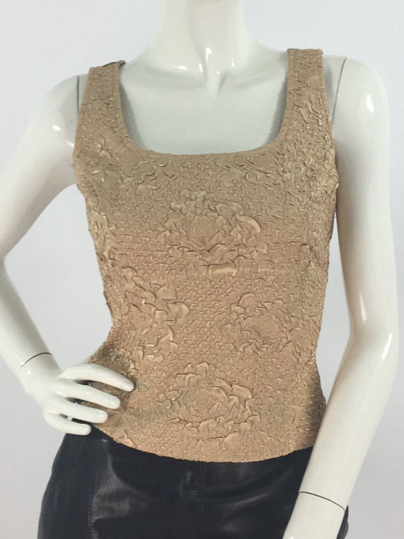Vintage Ribkoff trends gold top side zipper