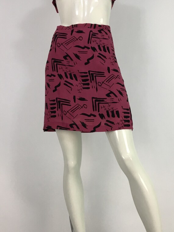 80s 90s matching top and skirt/vintage 2 piece/vi… - image 6