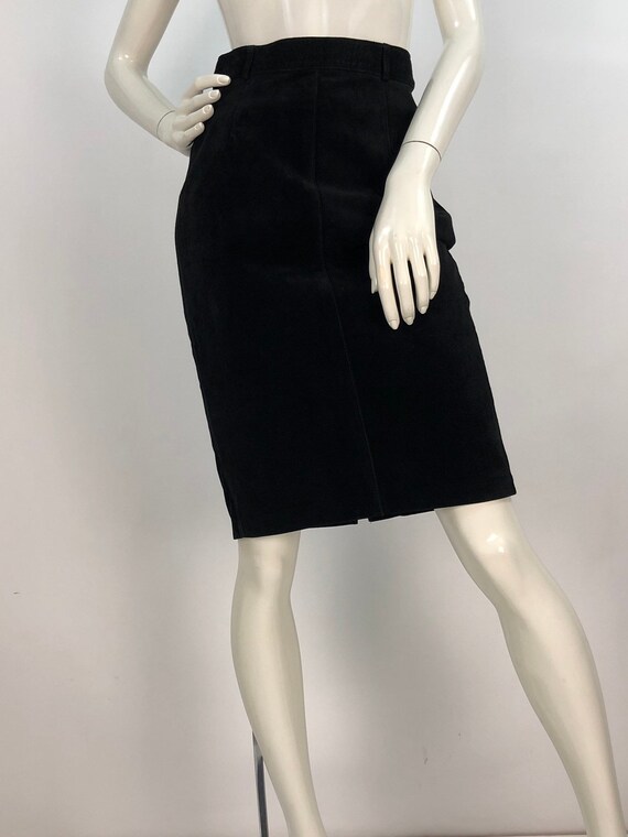 90s leather skirt/90s suede skirt - image 3