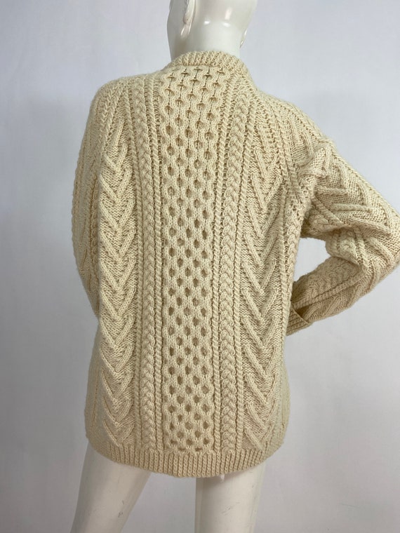 Gaeltarra pure wool sweater, cable knit cardigan … - image 7