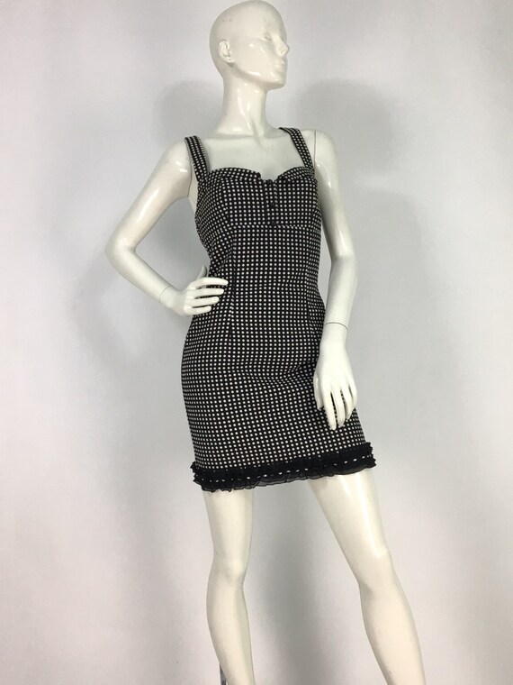 90s polka dot mini dress/1990s polka dot dress/vi… - image 6