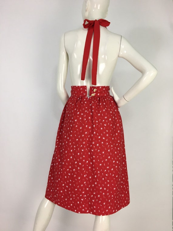 1950s red apron dress/50s retro dress/retro apron… - image 5