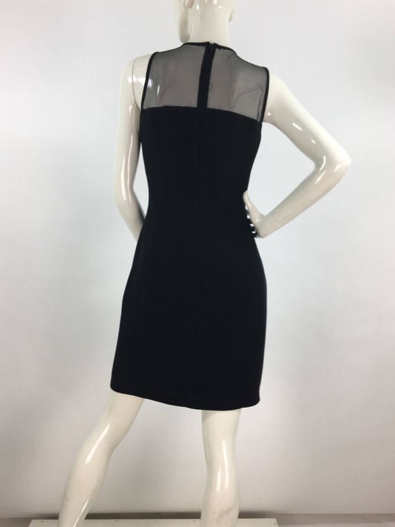 1980s black cocktail dress - image 3