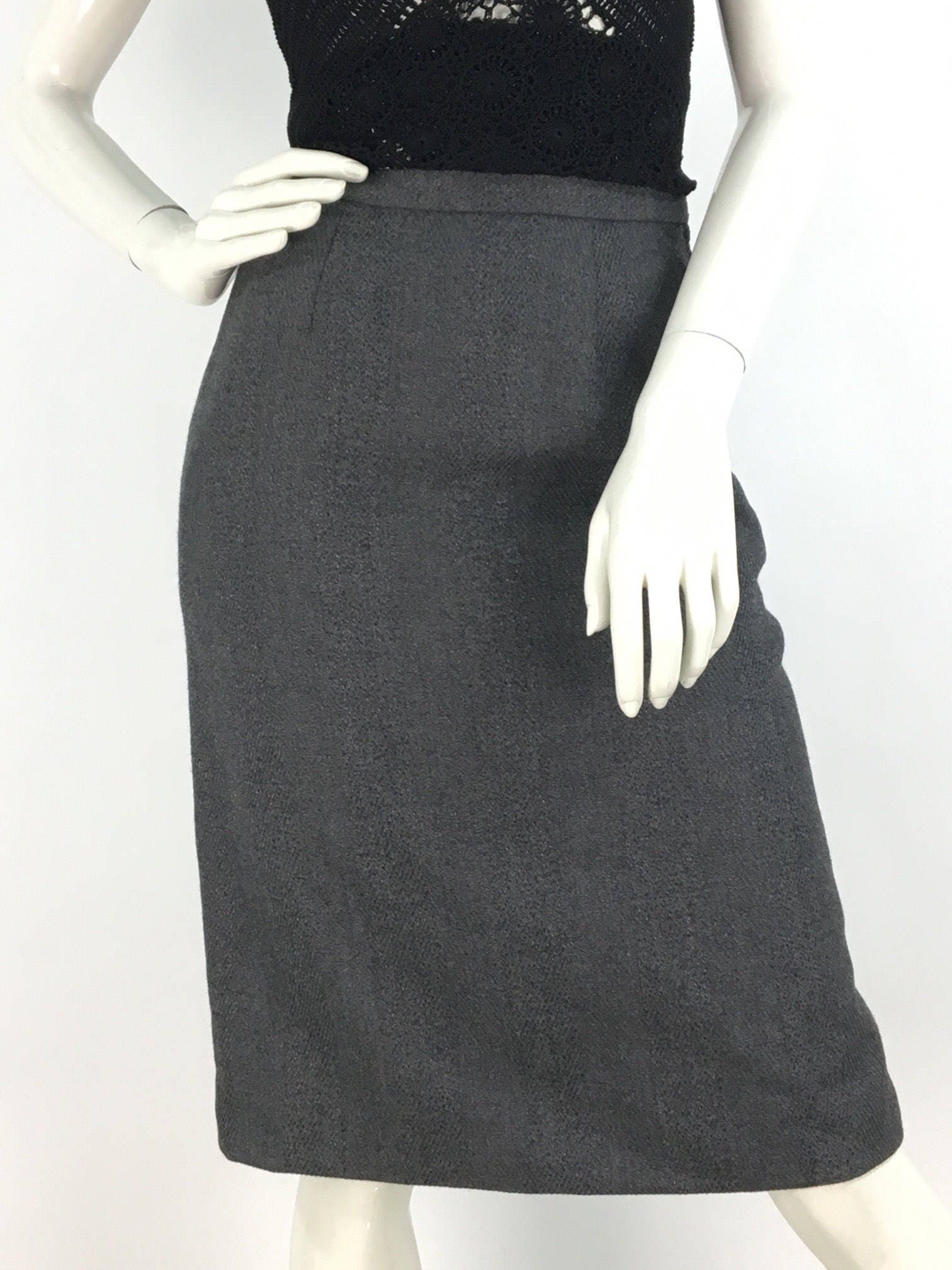 90s Giorgio Armani Skirt/1990s Armani Skirt/vintage Grey
