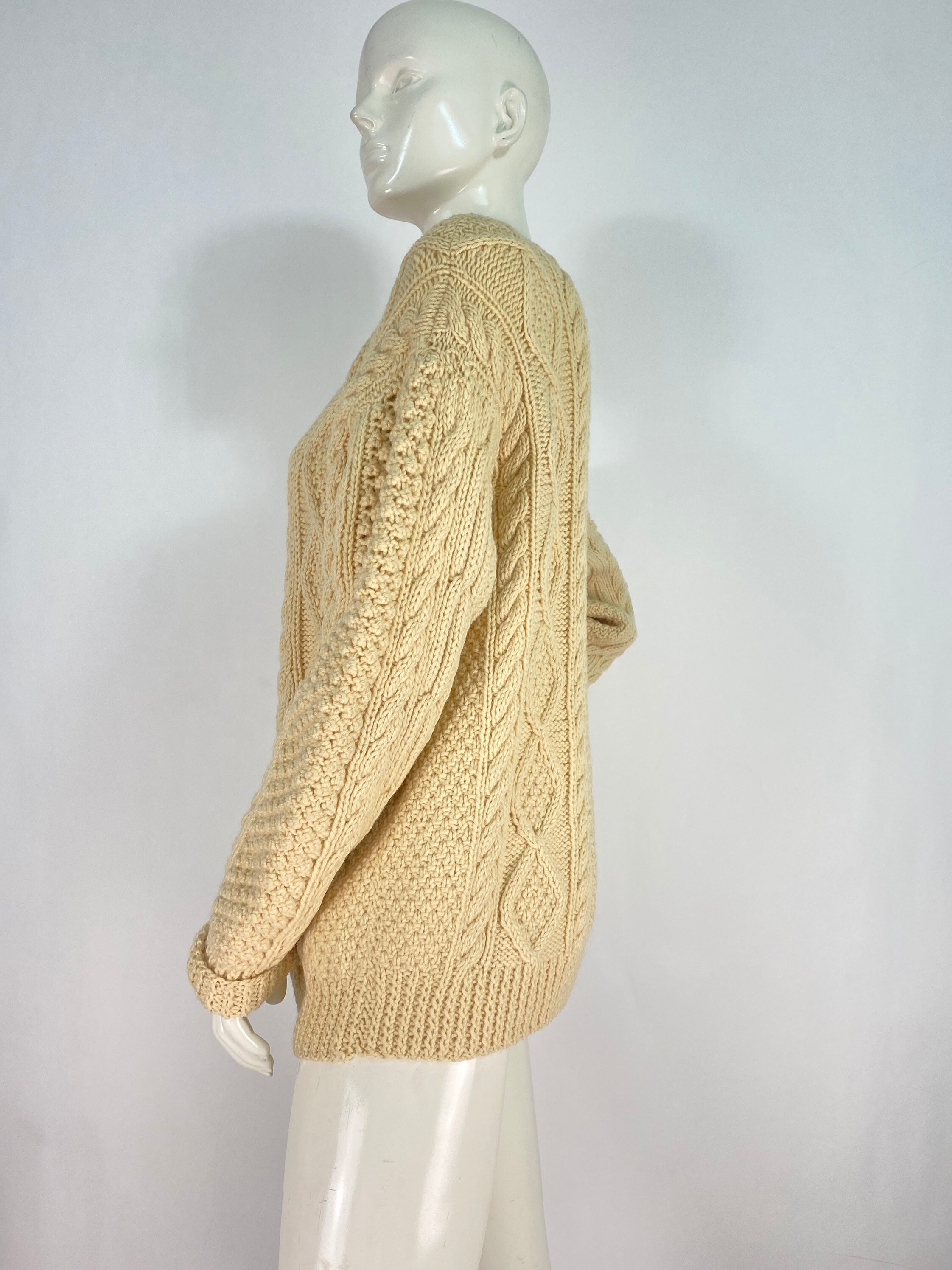 Vintage Cable Knit Sweater/cable Knit Sweater/made in the Etsy