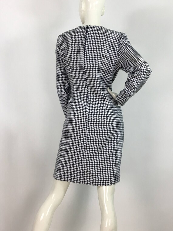 80s Algo dress/houndstooth plaid dress - image 5