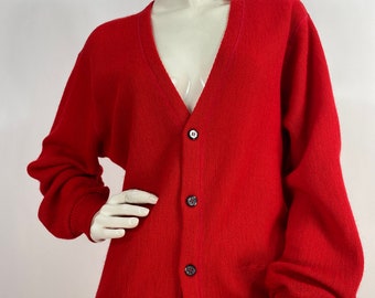 Arnold Palmer cardigan, vintage Arnold Palmer red cardigan sweater