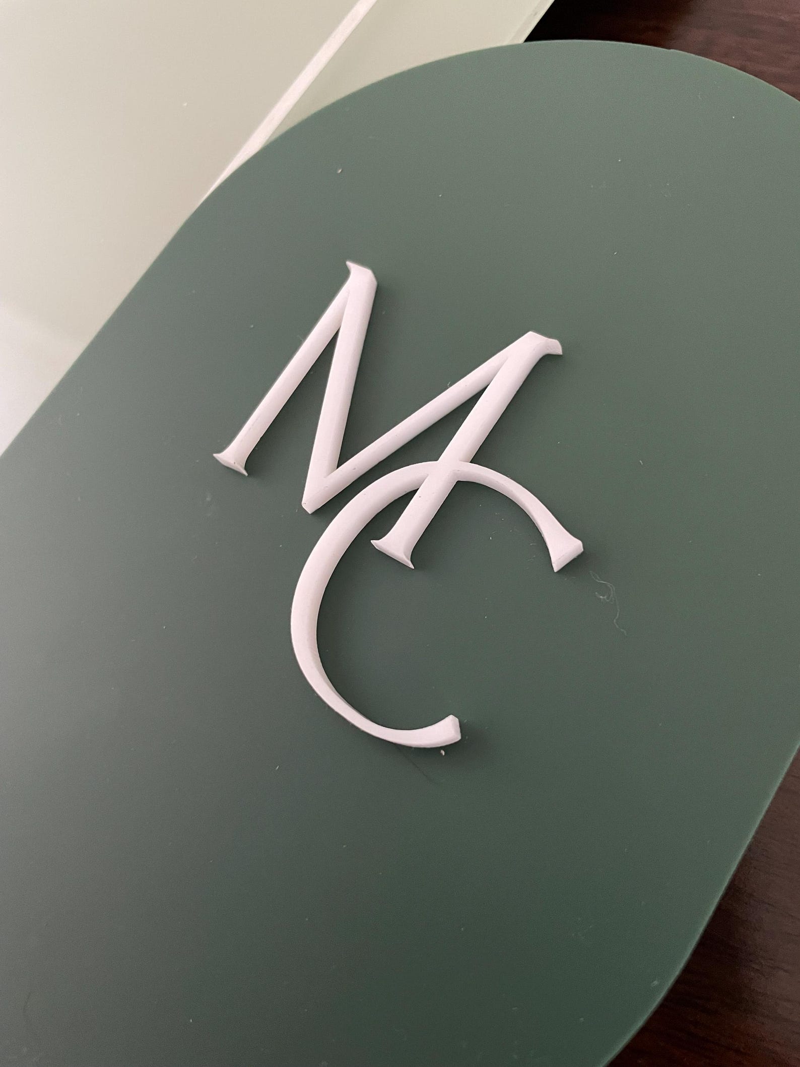 Floating Signiture Floating Modern Acrylic Bar Menu Sign W/ Monogram | Custom Wedding ...