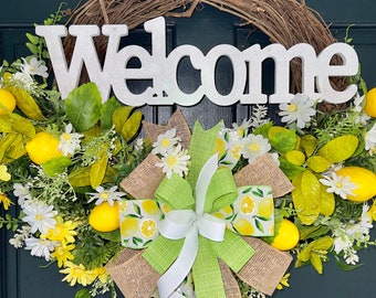 Summer wreath for front door, spring grapevine wreath, everyday wreath, floral grapevine wreath, front door wreath, door decor