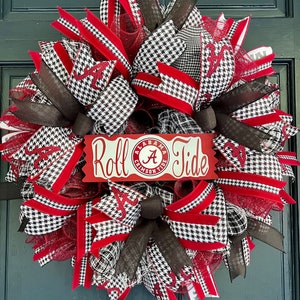 University of Alabama wreath, crimson tide wreath, roll tide wreath, college wreath, football fans wreath, game day wreath