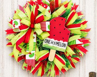 Summer watermelon wreath for front door, summer wreath, spring wreath, everyday wreath, welcome wreath, watermelon decor, seasonal wreath