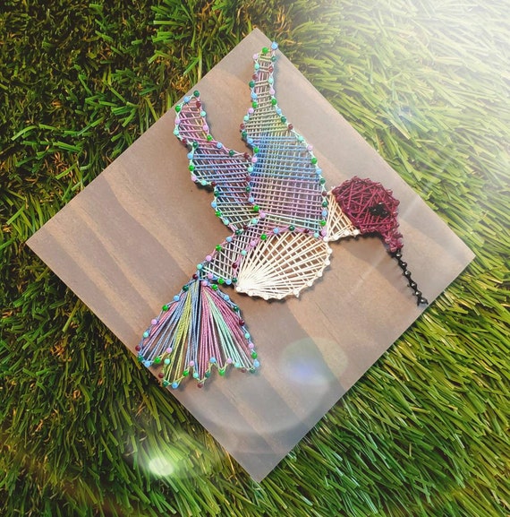 Hummingbird String Art Available Option as D.I.Y. Kit String Art Kit Can  Come Prestrung No Tools Needed Great Gift Idea 