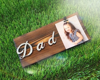 Dad String Art with Photo - Fathers Day - Dad Gift - String Art Gift - Gifts for Him