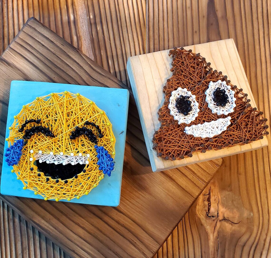 EMOJI String Mini DIY Art Kit Emojis String Art DIY | Etsy