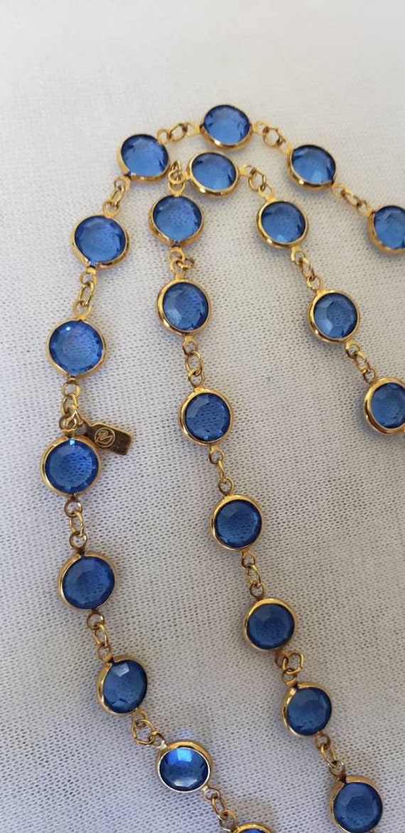 Blue sapphire Swarovski necklace