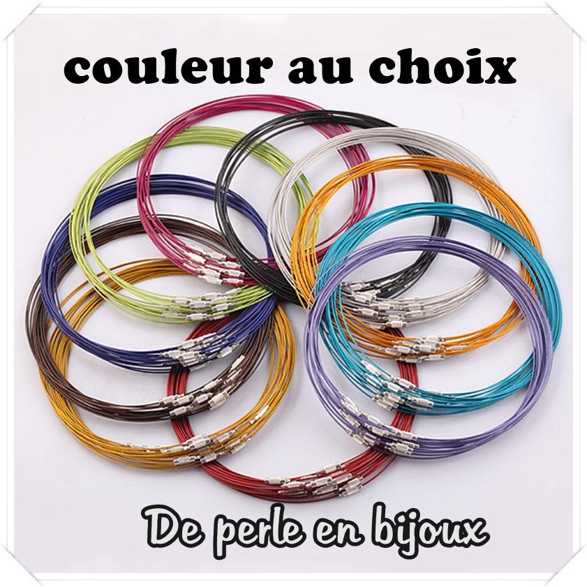 10 MEMORY WIRE NECKLACE CHOKERS /& CLASP 10 COLOUR CHOICE