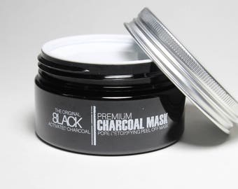 Detoxifying Charcoal Peel Off Mask. Blackhead Removing Mask.Activated Charcoal Deep Cleansing Purifying Peel-Off Acne Mask. Black Mask