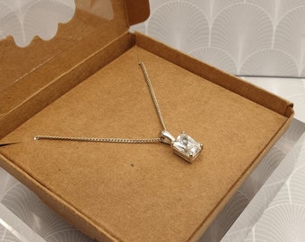 Pendentif Feuille En Argent 925 Avec Zirconium Cubique - Vintage Des Années 80, NEUF