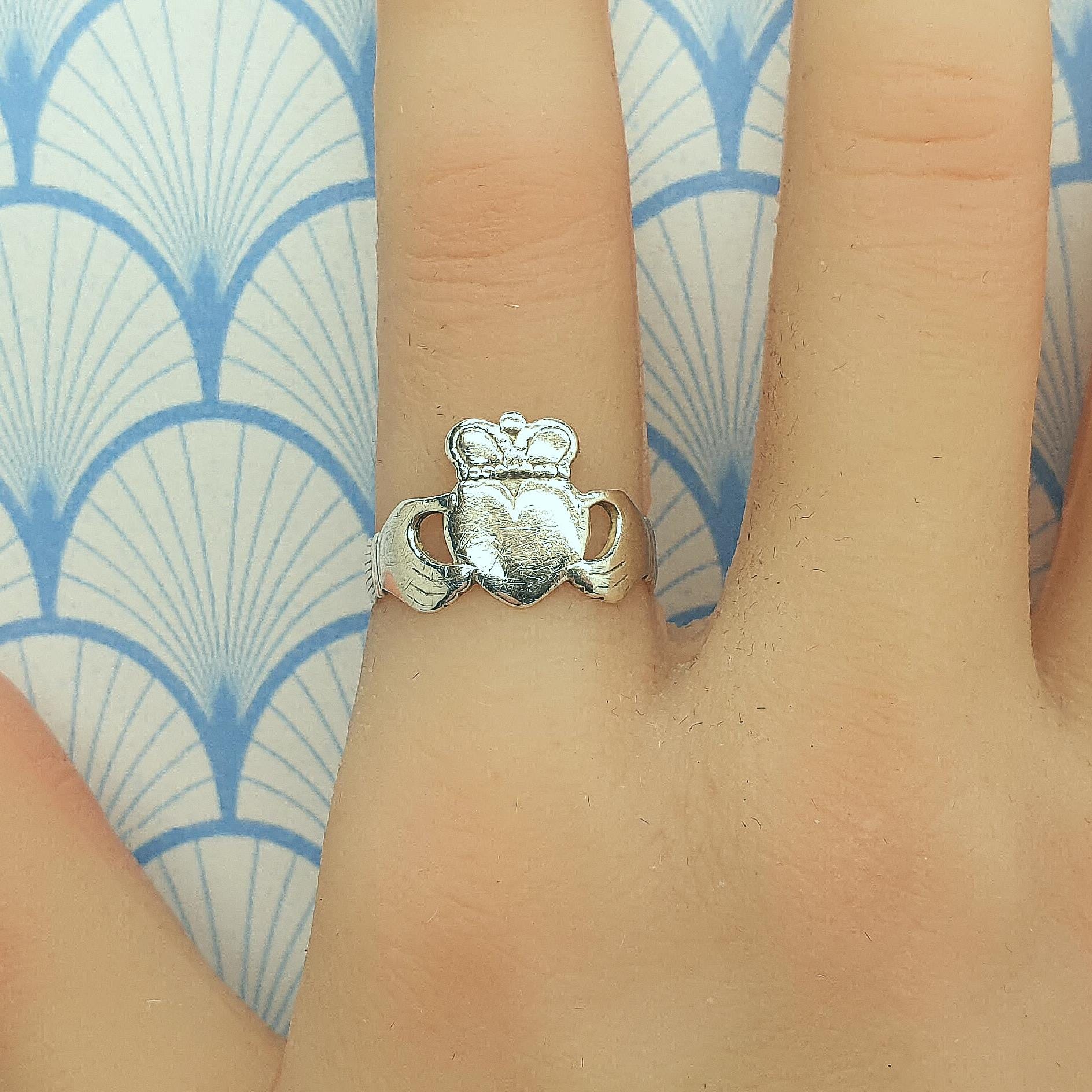 Sterling Silver Claddagh Claddagh Ring Glencara Glencara Rose Gold