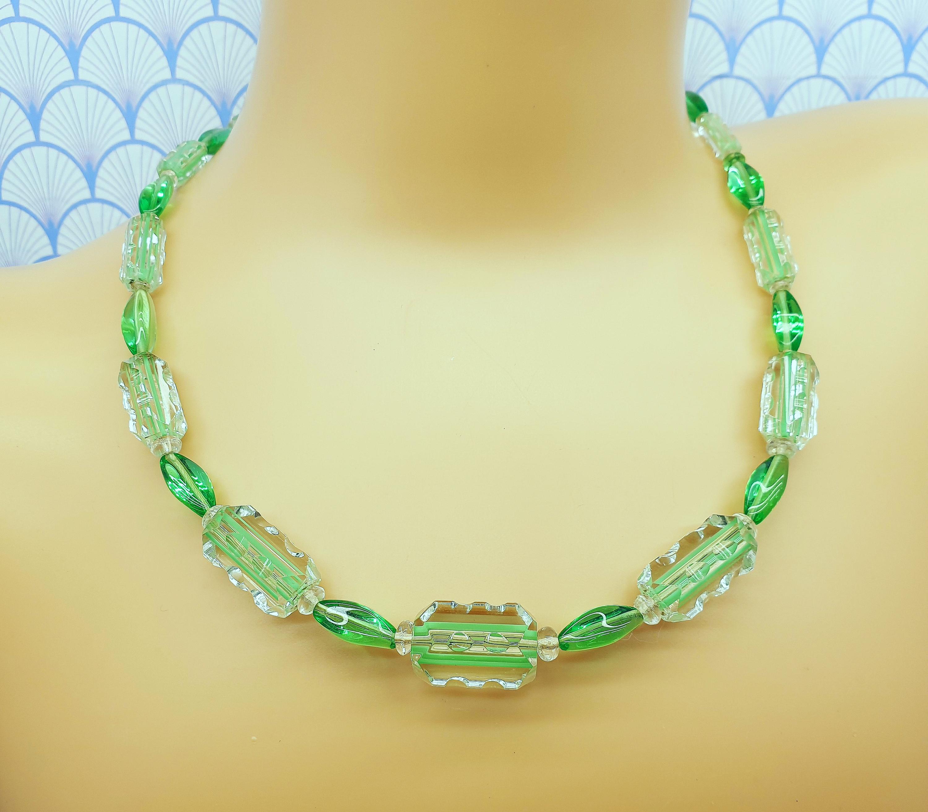 Vintage czech art deco necklace - Etsy 日本