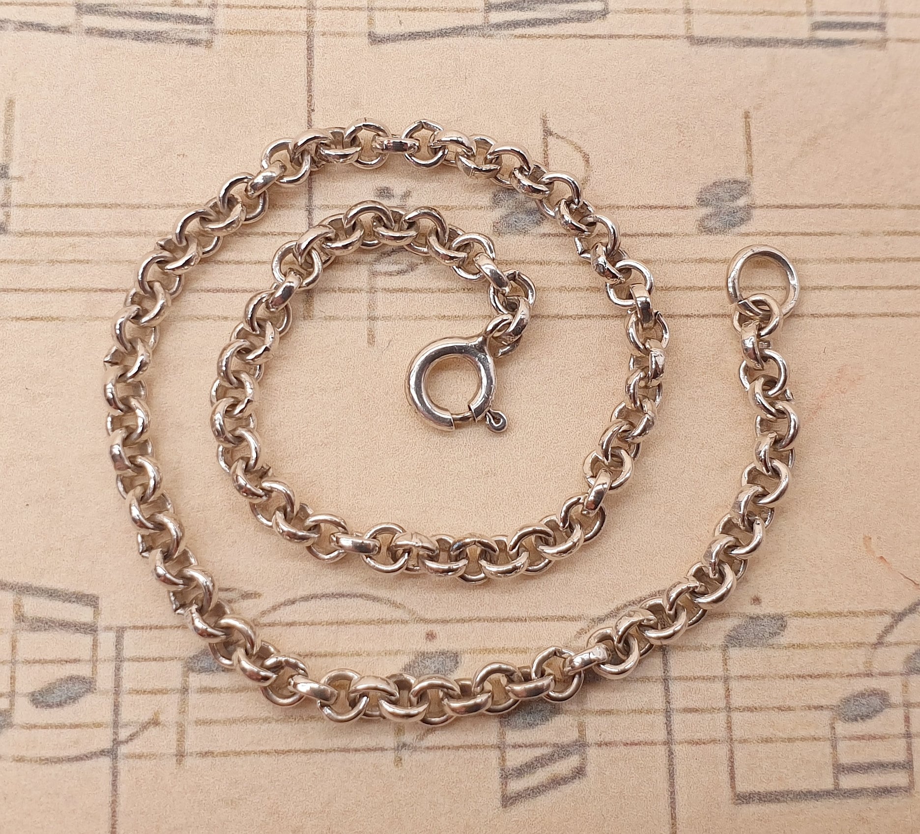 Vintage 925 Sterling Silver Cable Chain 