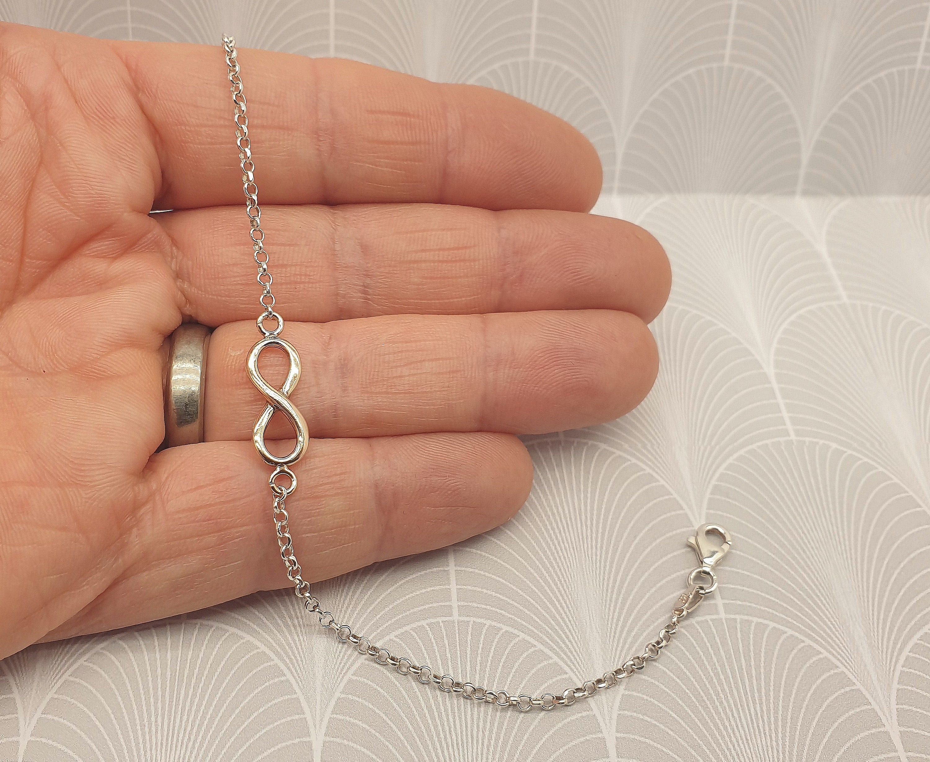 ヴィンテージ silver925 百合の紋章プレートブレスレットチェーンL498 ステンレス ブレスレット シルバー チェーンブレスレット フレア