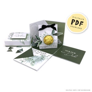 PDF-Datei: DIY Dankeschön Geschenk als Explosionsbox zum Ausdrucken