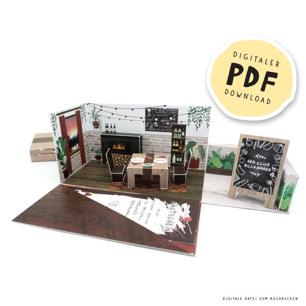 PDF file: DIY restaurant voucher to print out