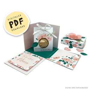 PDF file: DIY explosion box for Mother's Day