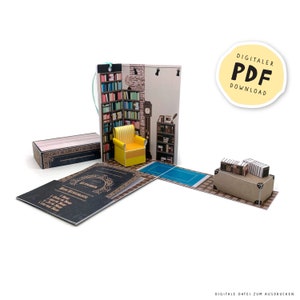 Archivo PDF: Vale de libro DIY como caja explosiva para imprimir