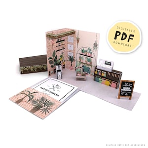 PDF-Datei: DIY Blumengutschein Explosionsbox zum Ausdrucken