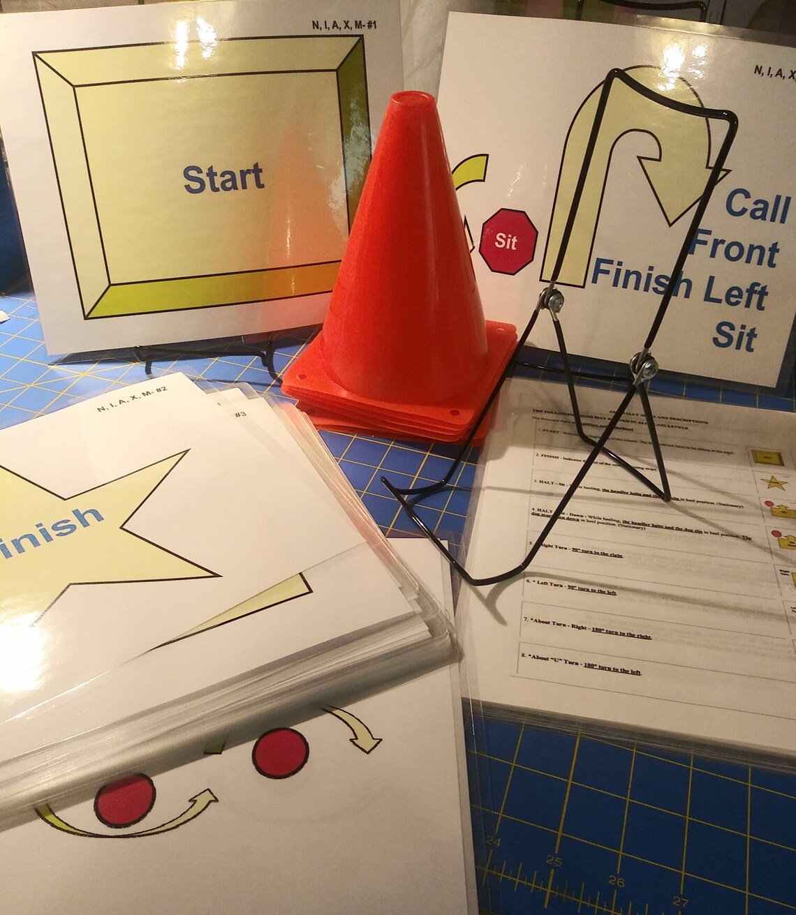 Akc rally novice intermediate classes only laminated sign deluxe set 