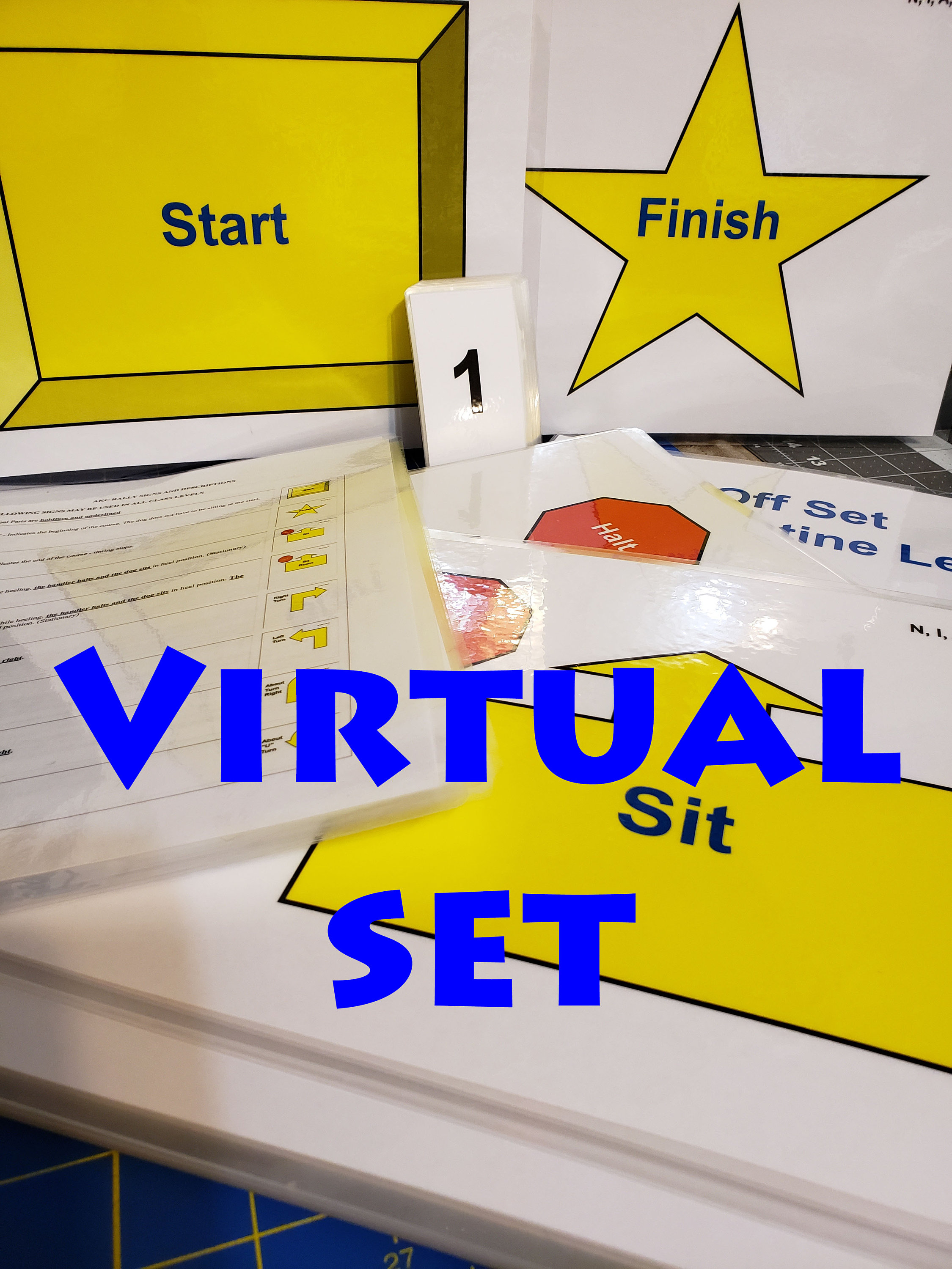 AKC Rally Signs AKC's Virtual Novice Class Only Laminated Set