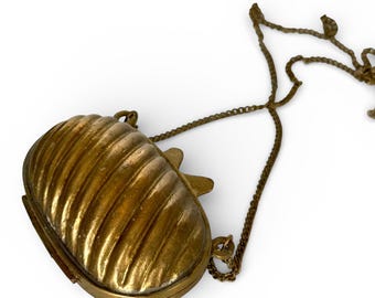 Antique brass purse.