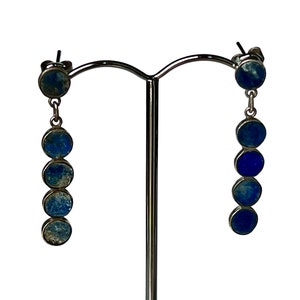 Silver and lapis lazuli earrings