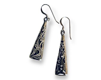 Long Sterling silver earrings