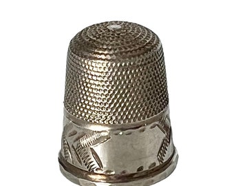 Sterling silver thimble by James Swann and Sons