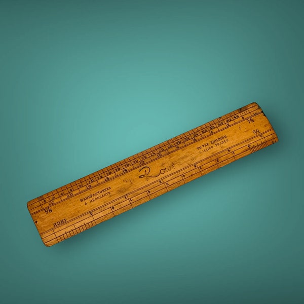 Vintage wooden Rowe ruler