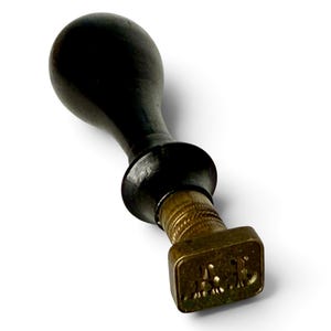 Antique Brass Wax Seal Stamp with Initials J.A.
