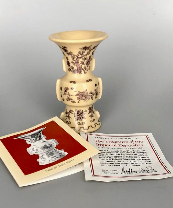 Vase Of Tsun Form Franklin Mint Miniature Etsy