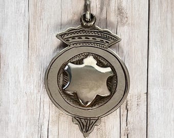 Sterling silver fob pendant