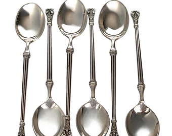 Set de seis cucharillas holandesas, bañadas en plata Niekerk