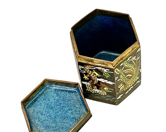 【希少/大判】伝統工芸 景泰藍 七宝Chinese Cloisonne Box Chinese Cloisonné Box - Etsy