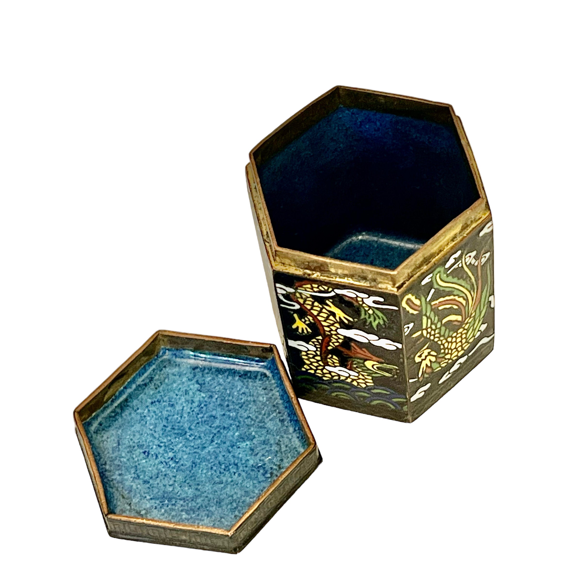 【希少/大判】伝統工芸 景泰藍 七宝Chinese Cloisonne Box Chinese Cloisonné Box - Etsy