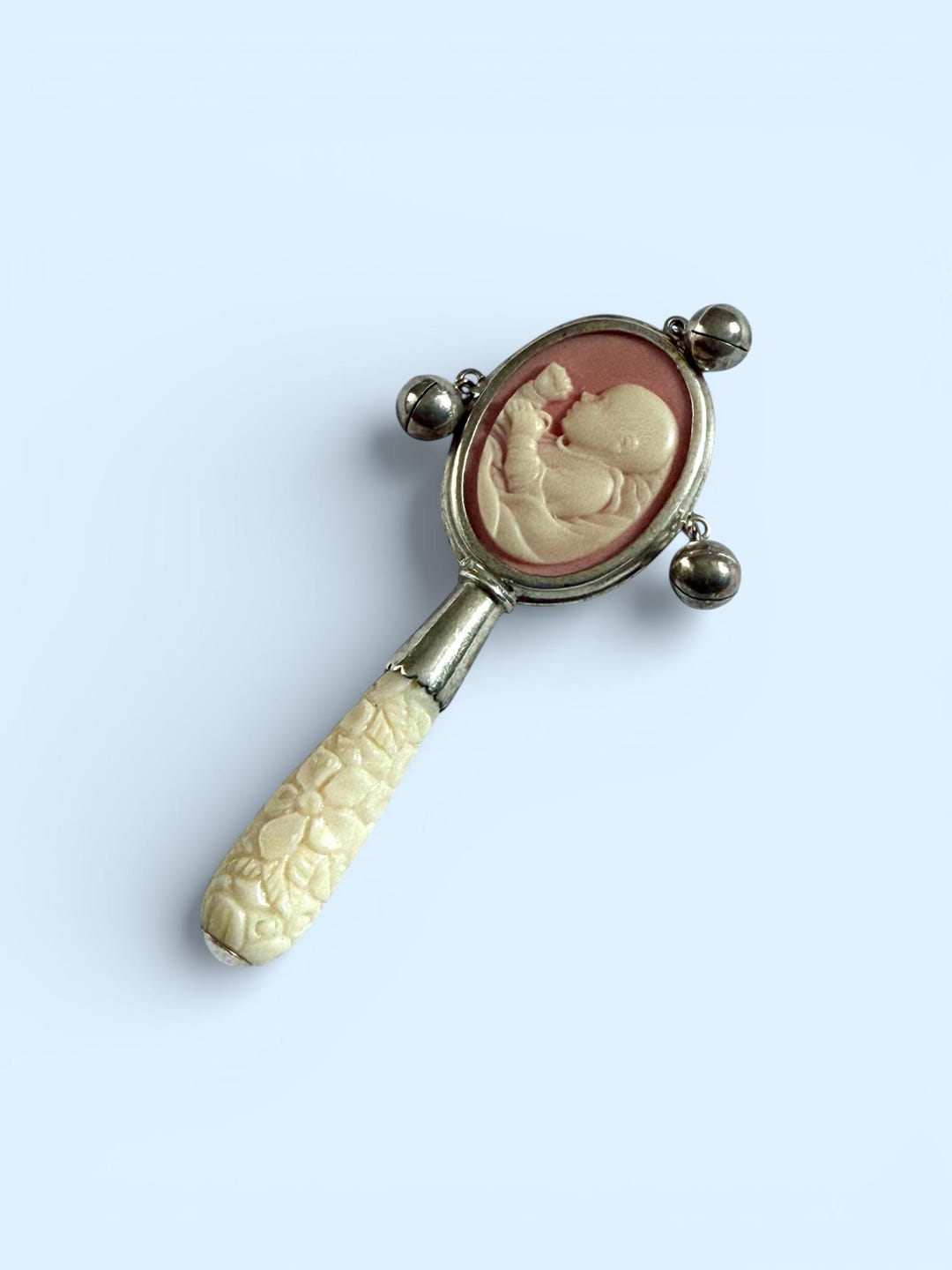 Vintage Baby Rattle Made in Sterling Silver - Etsy