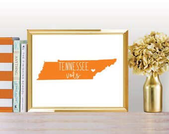 University of Tennessee Vols Print DIGITAL DOWNLOAD 8 x 10" Graduation Gift
