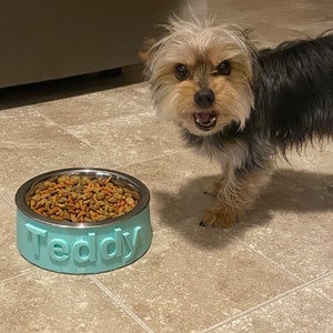 Custom 3D Printed Pet Bowl with Name Multiple Sizes | Food Bowl | Water Bowl | Cat Bowl | Dog Bowl